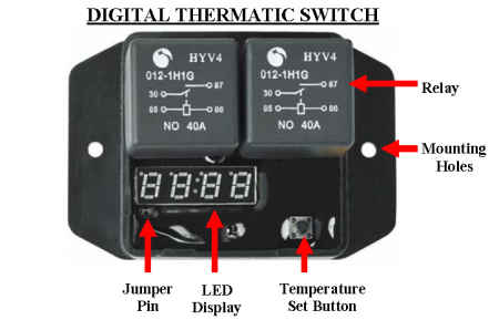 DIGITAL FAN SWITCH KIT & 1/4" NPT SENSOR (Part #0445)